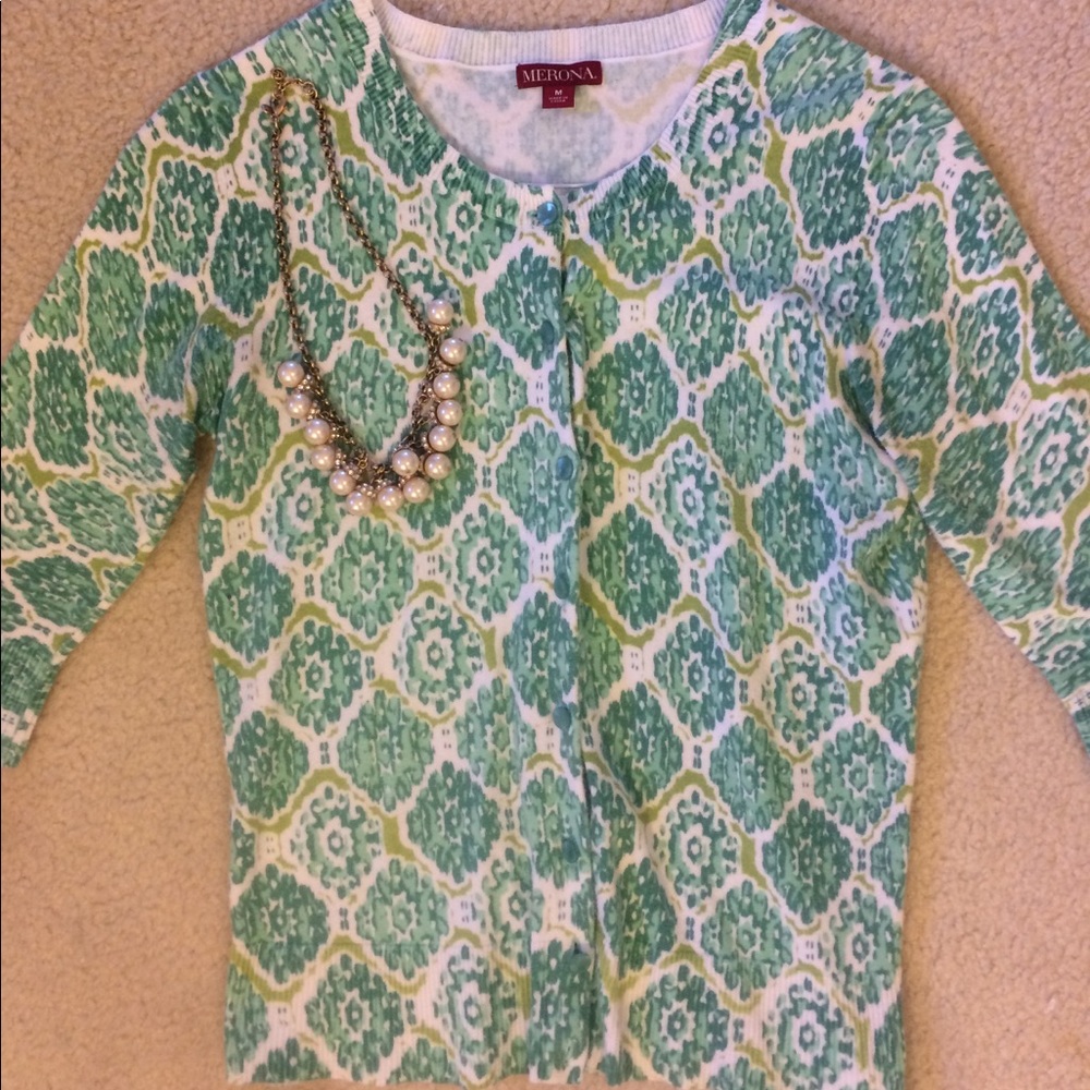 Green Lilly-lookalike Merona/Target Cardigan